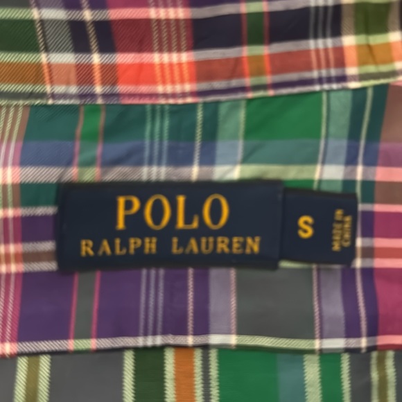 Polo Ralph Lauren men’s dress shirt, green plaid, S - Picture 3 of 3